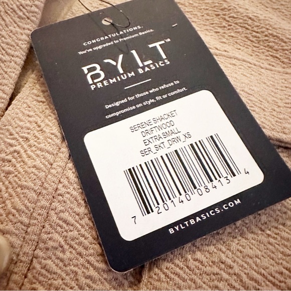 NWT BYLT Serene Shacket XS Driftwood - Picture 6 of 9